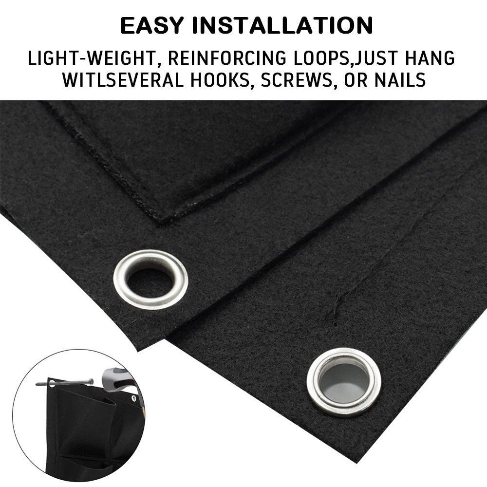 Черные настенные сумки для посадки 64 кармана сумка выращивания растений