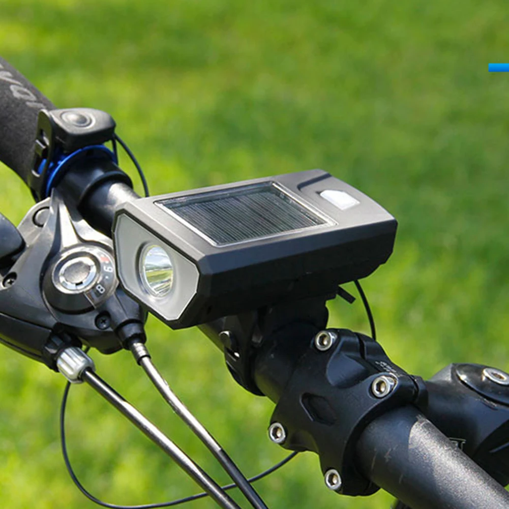 

Mountain Bike Light USB Solar Charging Outdoor MTB Mountain Road Bike Front Lamp Cycling Equipment Horn Headlight