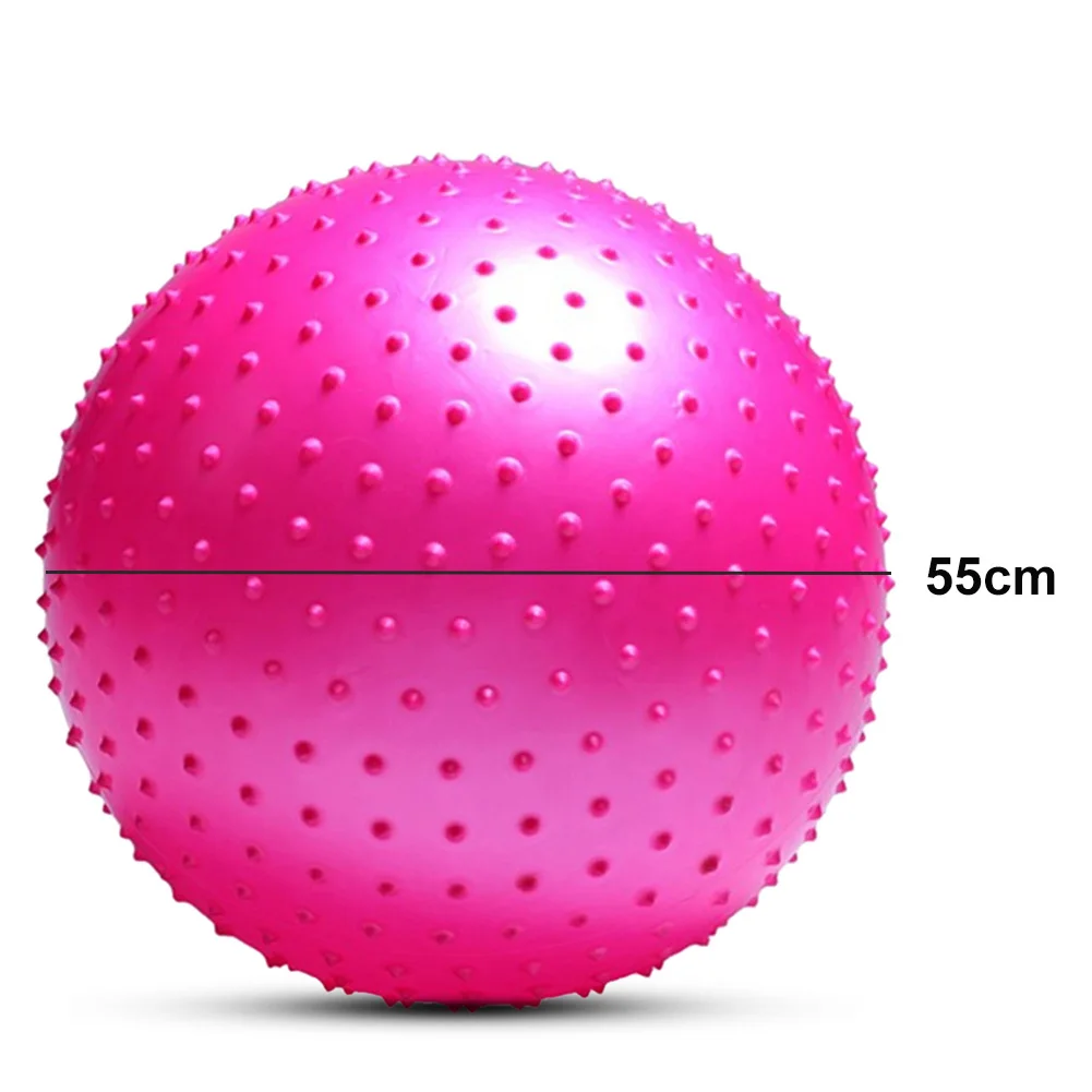 

55cm Inflatable Yoga Ball Fitness Pilates Yoga Balance Ball Exercise Workout Fitness PVC Ball Body Balance Yoga Massager Ball