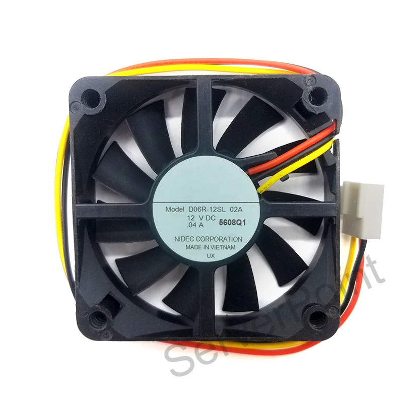 D06R-12SL 04A DC 12V 0.04A 60x60x15 мм 3-проводной сервер квадратный вентилятор | Компьютеры и