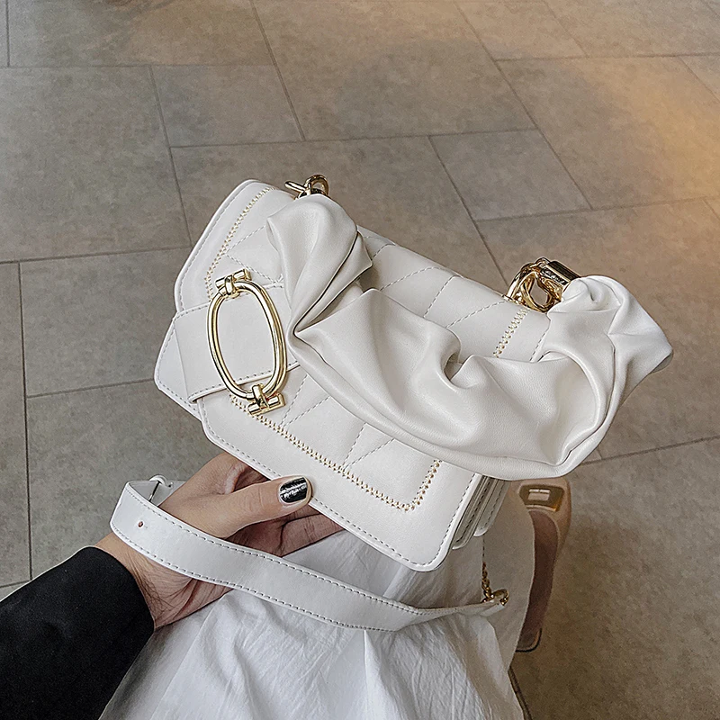 

Стеганые сумки через плечо для женщин 2021 маленькая сумка с цепочкой из искусственной кожи ручная сумка женские дизайнерские вечерние сумки...