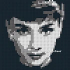 DIY Pixel Art Одри Хепберн мозаика ретро декоративная поп-живопись по номерам MOC строительные блоки игрушки дом для мальчиков креативный подарок