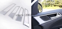 abs 2015 2016 2017 for hyundai tucson chrome inner side door handle bowl molding cover trim 4 pcs set