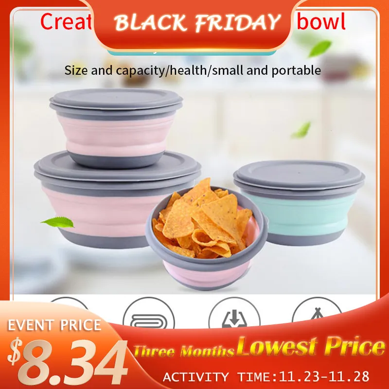 3 шт./компл. наборы чашек складной Ланч-бокс для кемпинга на открытом воздухе