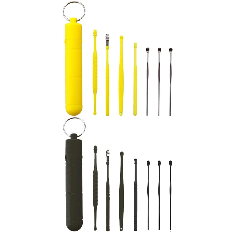 

7PCS Ear Cleaner Earwax Removal Tool Earpick Curette Reusable Ear Cleaning Wax Remover D0UE