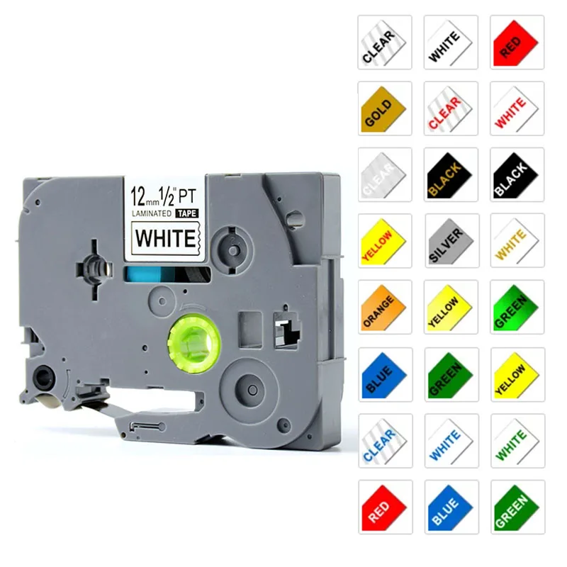 

Compatible Brother 6/9/12mm Tze231 Label Tape for P Touch printer Tze tapes Tze-231 tze 231 tz231 tze131 tze221 tze211 tz631