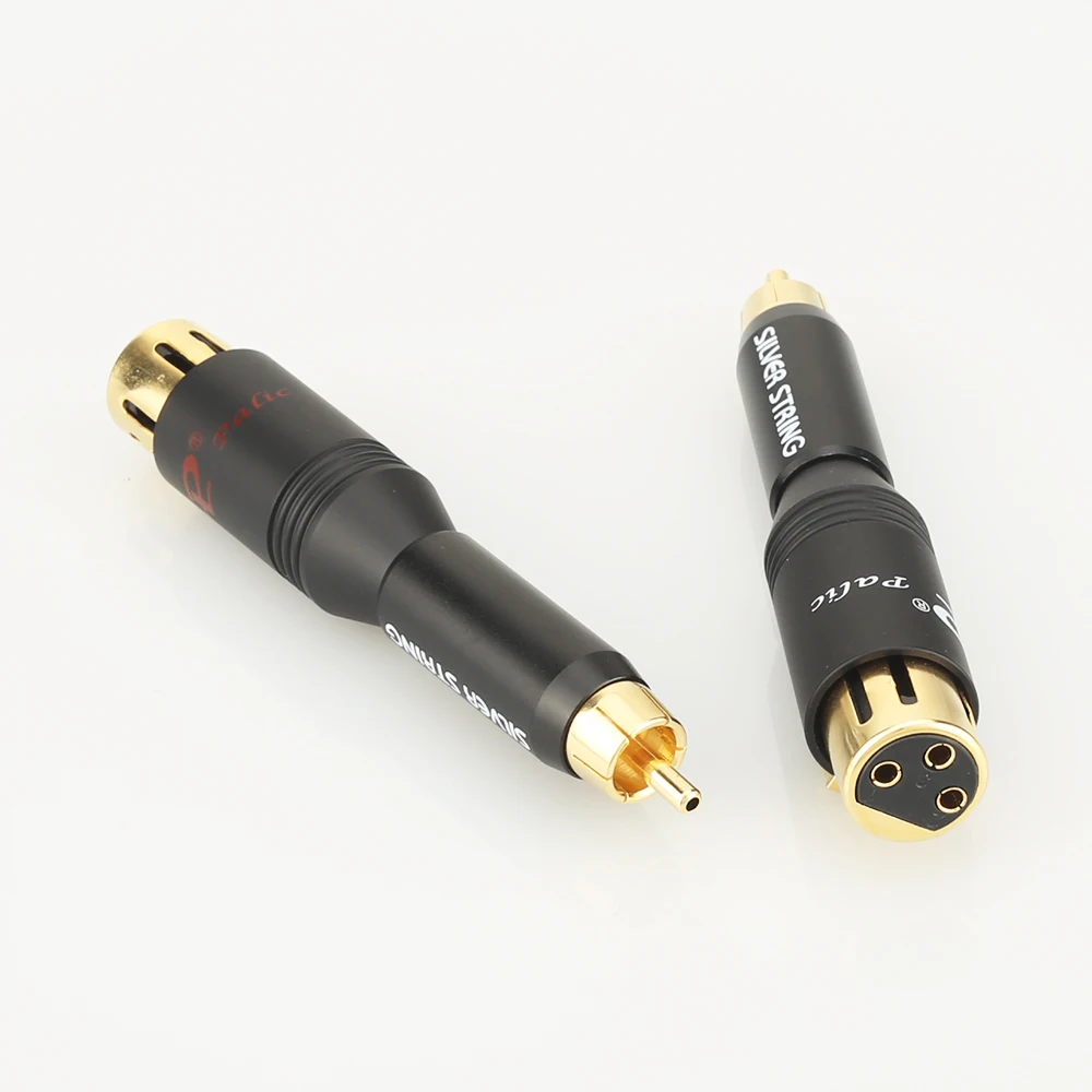 4 шт. высокопроизводительный аудиоразъем RCA штекер гнездо XLR позолоченный адаптер
