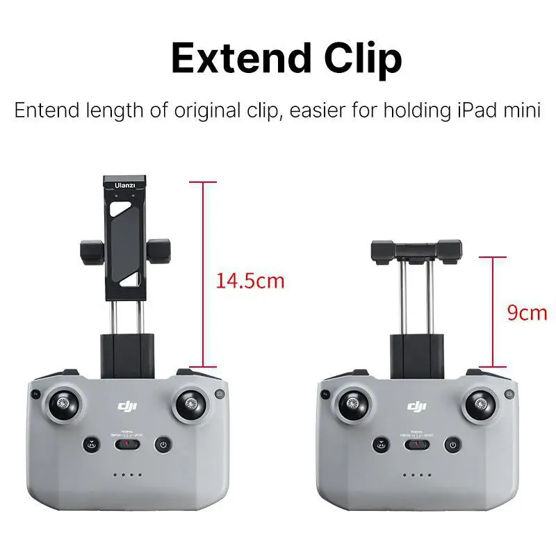

Ulanzi DR-08 Dji Mavic Air 2 Extension Plate Clip for iPad Mini Drone Monitor Clip Clamp Adjustable Drone Monitor Holder