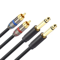 6 5 turn rca fever audio cable with dual 6 35 turn rca head with 2 on 2 lotus mixer audio cable