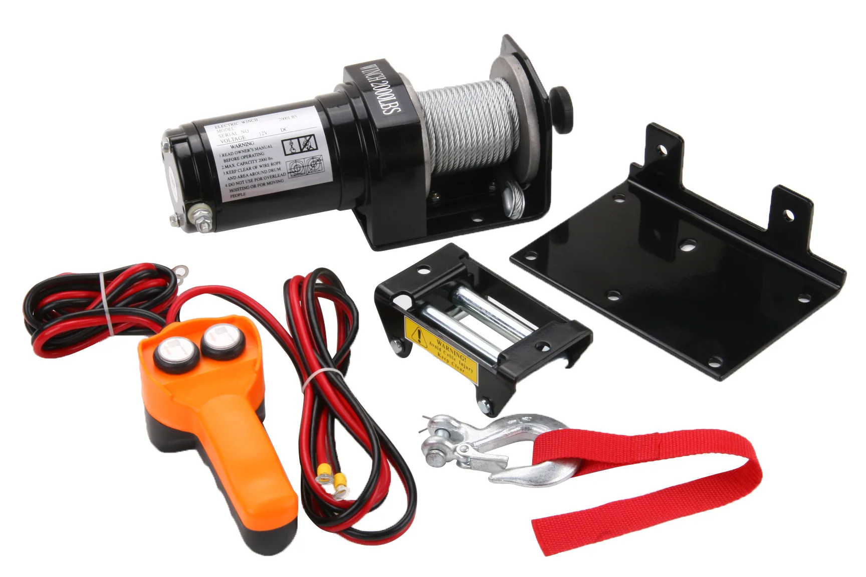 2000 lbs electric winch 12v/24v marine winch tool