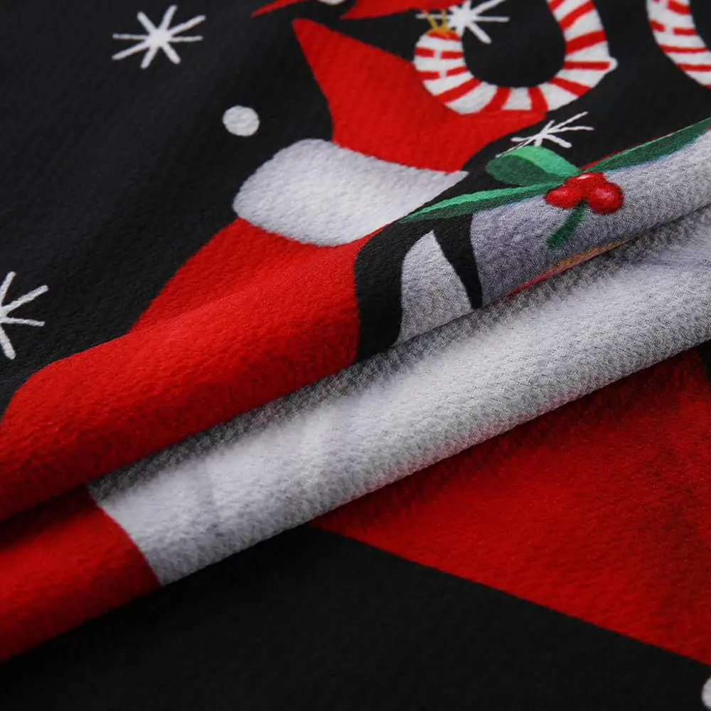 Женская рубашка женские топы Блуза женская Рождественская новинка черный