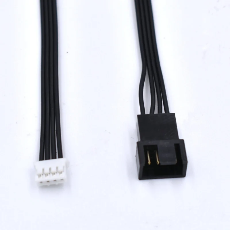 10 шт./лот 12 см PWM mini 4pin вентилятор к mirco адаптер питания черный кабель для