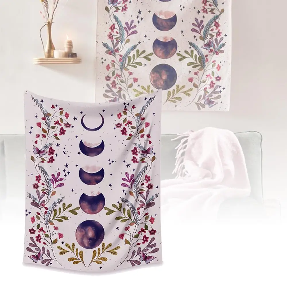 5 размеров гобелен настенный Sun Moon Таро ковер психоделические Декор из ткани