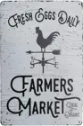 PXIYOU свежие яйца ежедневный рынок фермеры знаки курицы винтажный металлический жестяной знак кухня фермерский Декор знаки Подарки 8x12 дюймов