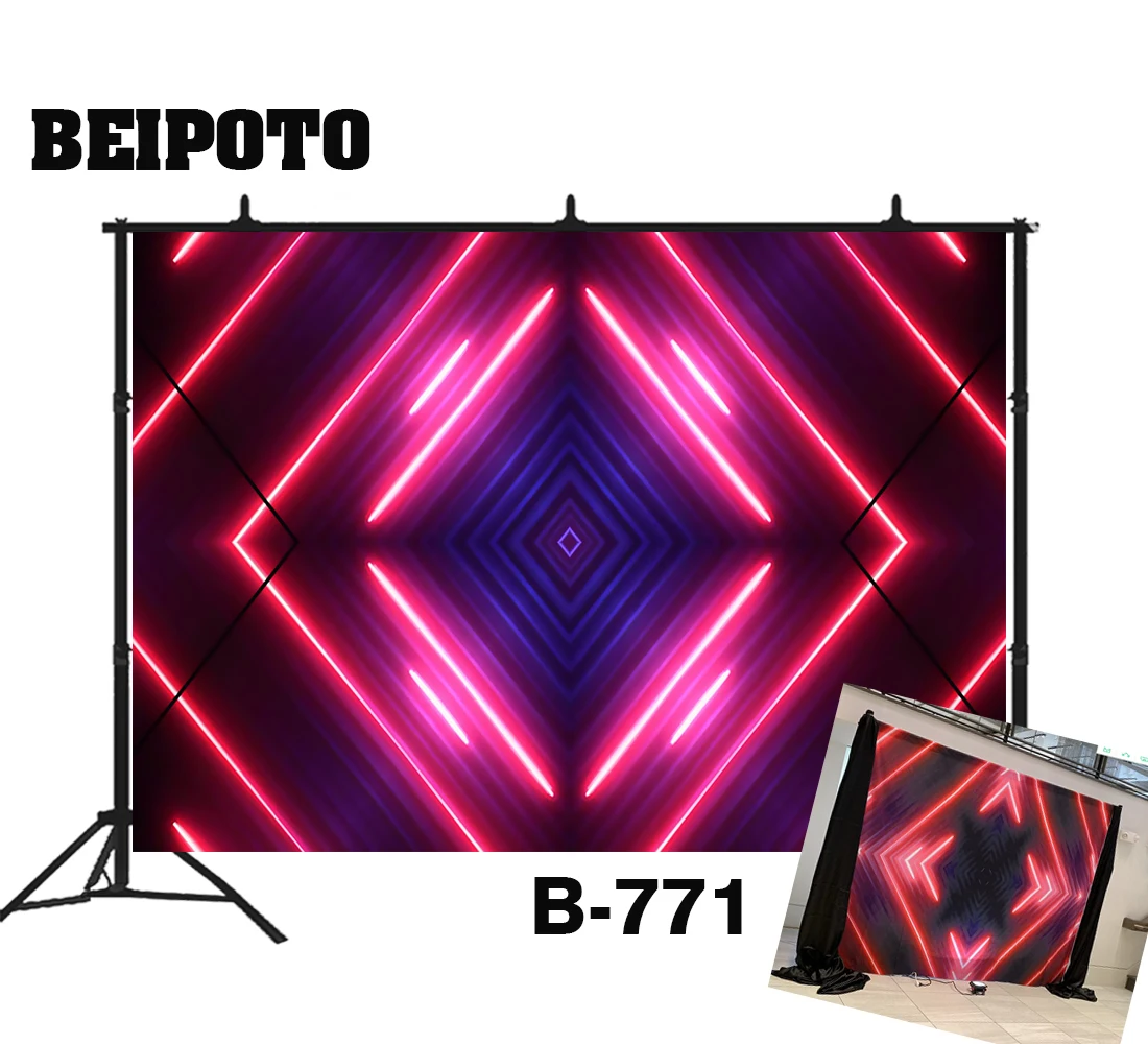 Фон для фотосъемки неоновые огни фон Красочные Лучи цветные лазерные лучи