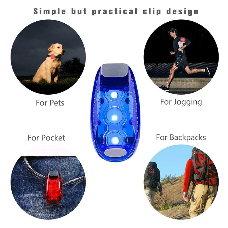 

9 Pcs Safety Light Waterproof Flashing Bicycle Rear Light,for Running, Walking, Cycling, Helmet, Etc,Red/Blue/Green