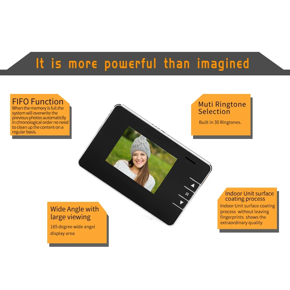 Камера 2 8 дюйма дверной звонок видеозвонок глазок для двери ночное видение 120