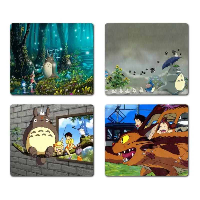 

anime Totoro studio ghibli Customized MousePads Computer Laptop Anime Mouse Mat Non slip Cushion Square Thickness 2mm