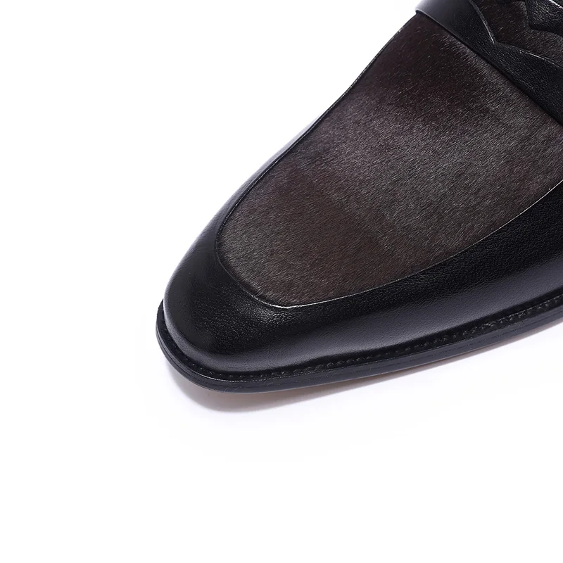 Феликсом лак CHU класса люкс мужские черные Пенни-лоферы из натуральной кожи с