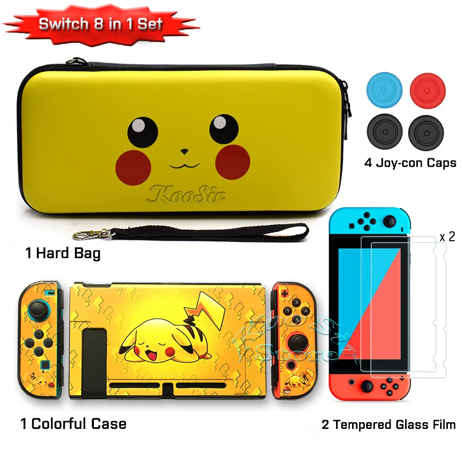 Чехол для nintendo Switch, аксессуары для nintendo switch, защитная стеклянная пленка Nitendo, жесткий чехол для nintendo Switch