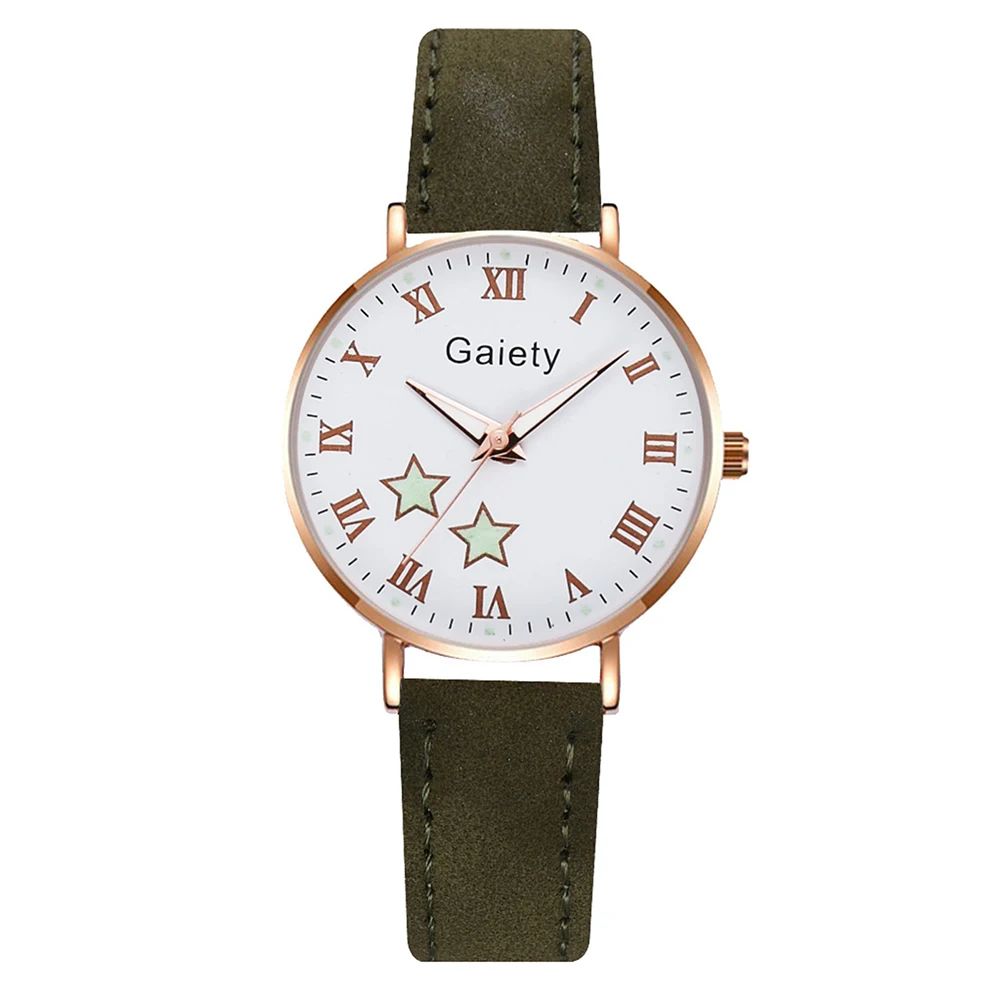 

1 Set Fashion Bracelet Quartz Watch Women PU Strap Round Dial Wristwatch Jewelry New Strap Watch Analog Wrist Watch