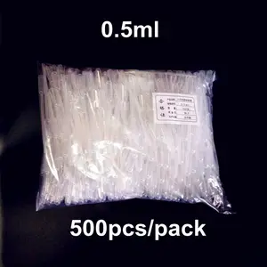 Одноразовые пластиковые пипетки, 500 шт.лот, 0,5 мл, 1 мл, 2 мл, 3 мл, 5 мл