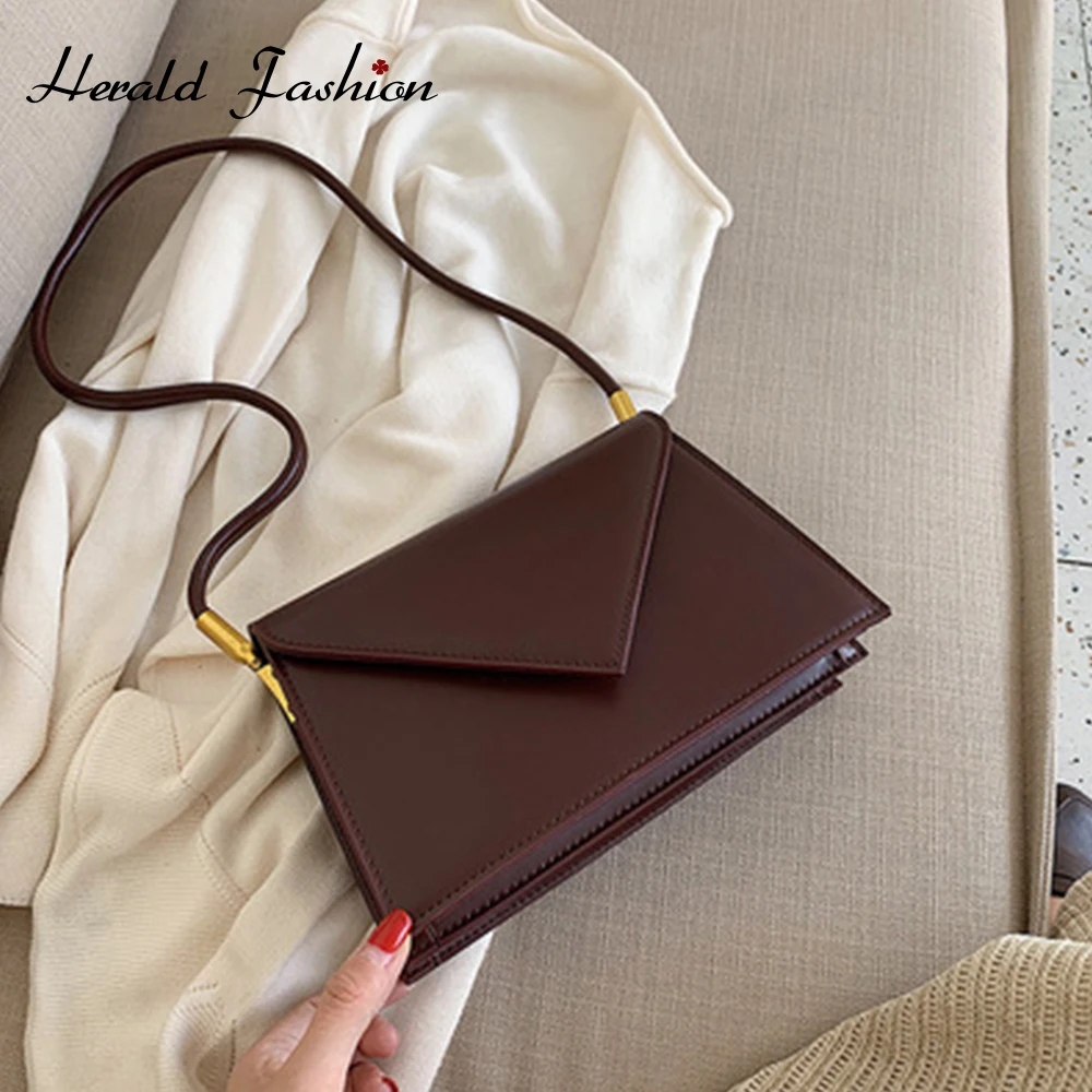 

Винтажные сумки-мессенджеры из искусственной кожи для женщин 2020 повседневные сумки через плечо с клапаном для девочек простой дизайн сумки...