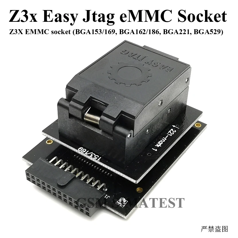 Z3X памяти на носителе eMMC разъем Поддержка (BGA153/169 BGA162/186 BGA221 BGA529) запас слов с z3x