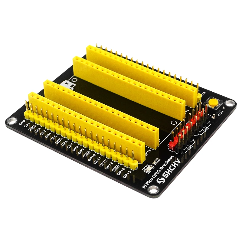 Плата расширения Raspberry Pi Pico переходник с выключателем GPIO со штыревыми и