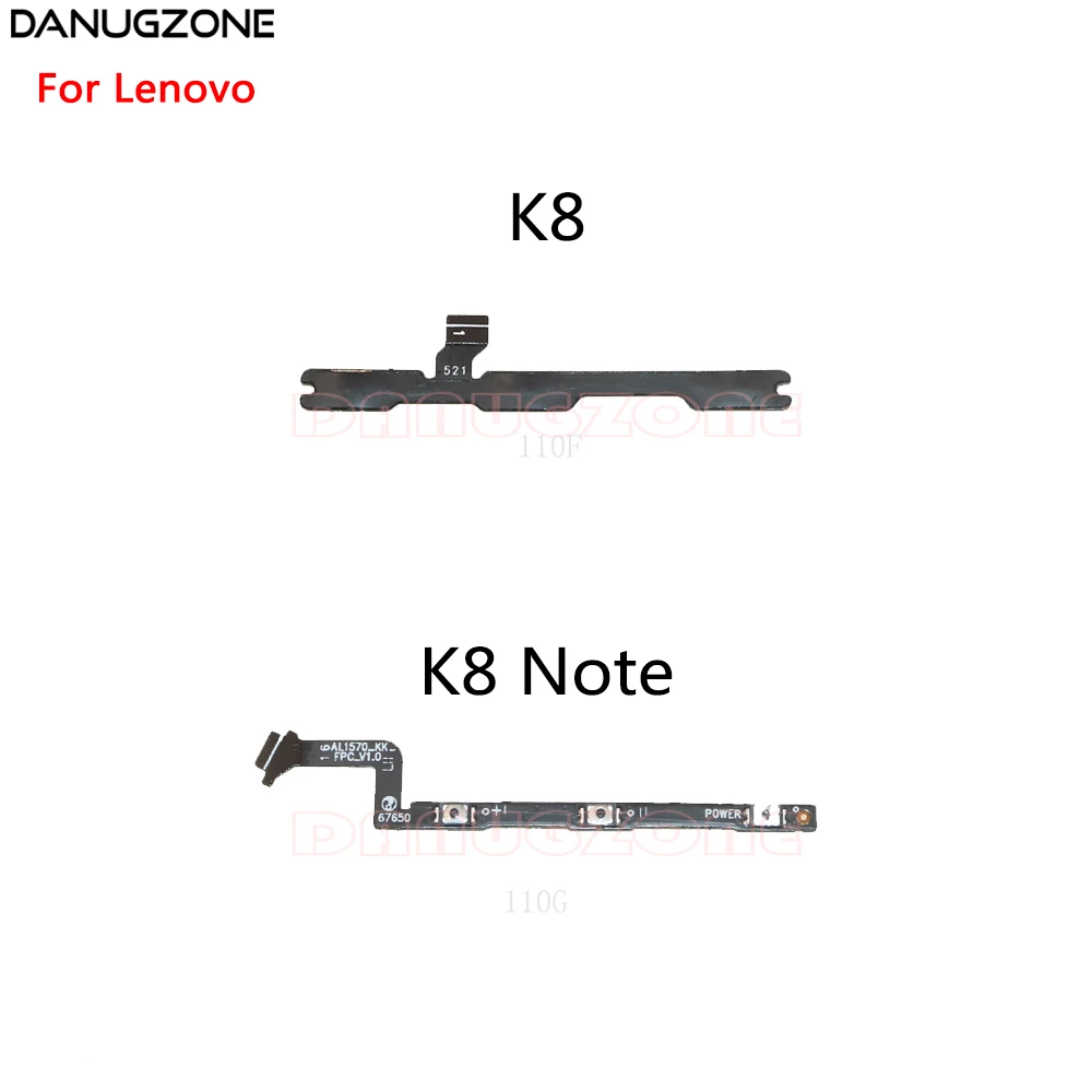 Кнопка включения кнопка включения/выключения звука гибкий кабель для Lenovo K8 Note
