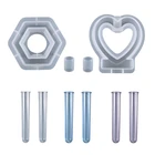 Форма для смолы для станции размножения растений, эпоксидная ваза, силиконовая форма, форма для литья смолы, пробирки для гидропоникицветов