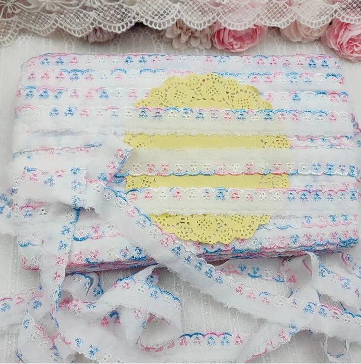 5 метров Высококачественная яркая хлопчатобумажная Кружевная Ткань Домашний