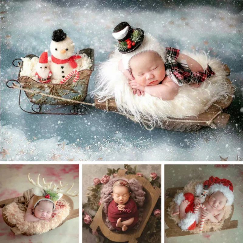 Реквизит для фотосъемки новорожденных реквизит с деревянной раковиной из