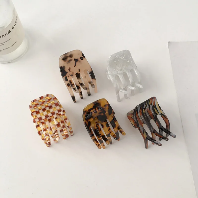 

Новый Ацетатный мини-зажим для волос, аксессуары для волос, клетчатая сетка, геометрический зажим, маленький размер, зажимы для волос, захва...