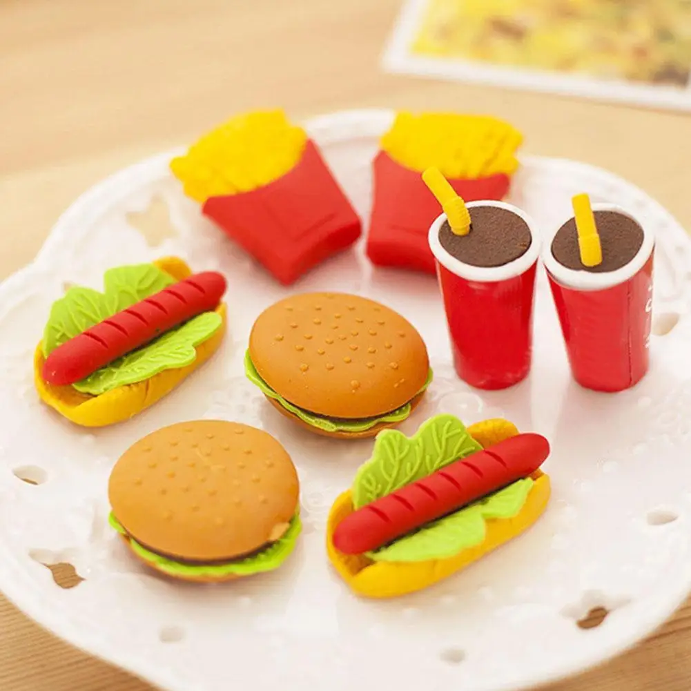 

Children Pretend Simulation Food Toys Baby Play House Hamburger Hot dog French Fries Sandwich Kitchen Set Toys Fast Food Educati