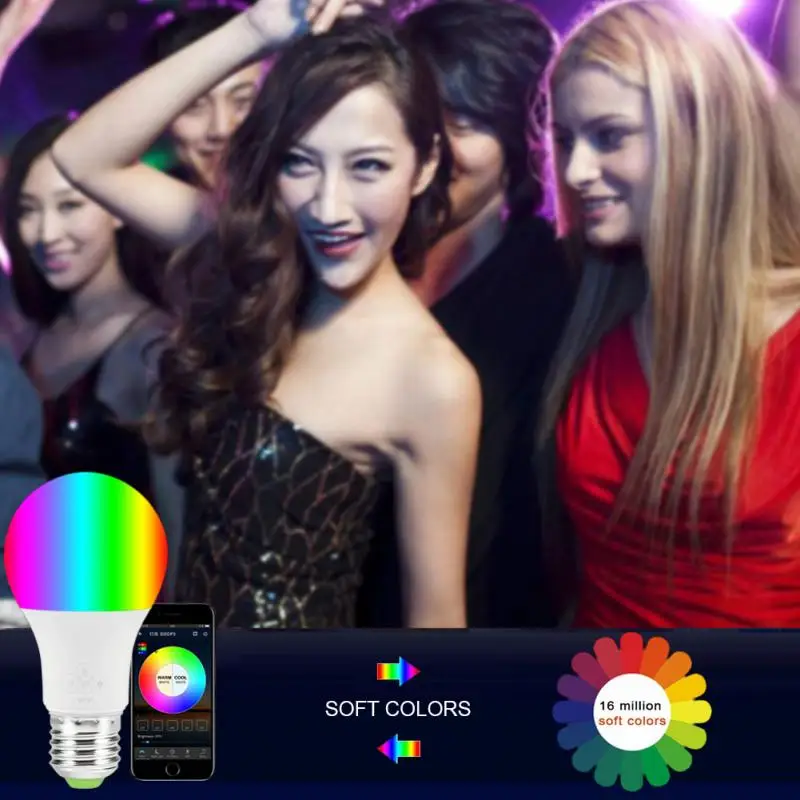 Волшебный 7/11 Вт E27 RGB wifi светодиодный умный ламповый светильник беспроводная домашняя Автоматизация лампа 85-265 в лампа совместима с Alexa Google Home