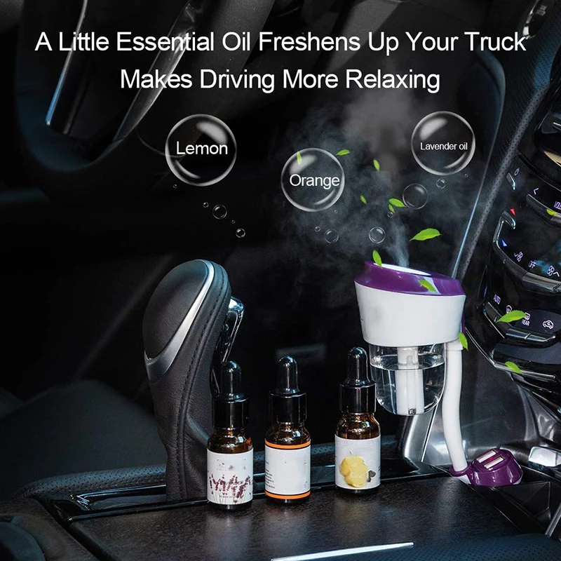 Автомобильный увлажнитель с адаптер зарядного устройства двойным USB портативный