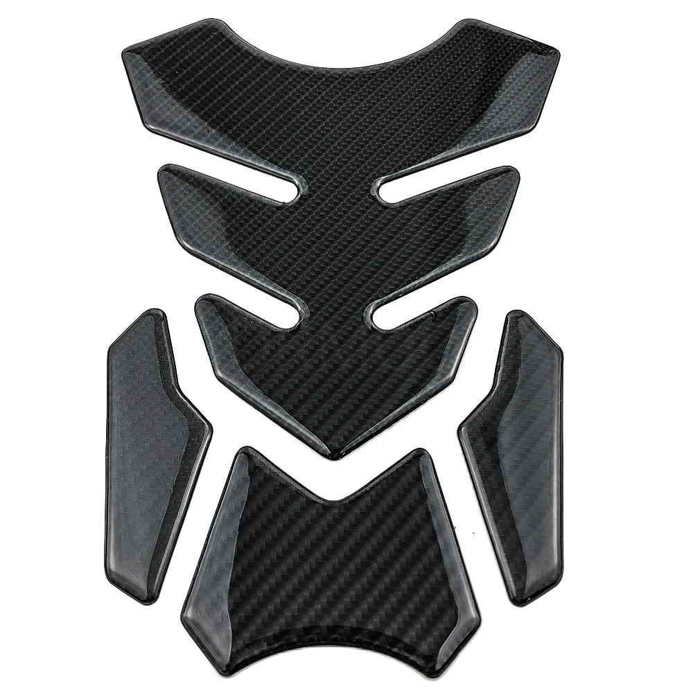 Универсальные 3D наклейки на бак мотоцикла из углеродного волокна для Honda Kawasaki Suzuki