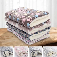 pet blanket soft flannel thickened pet soft fleece pad bed mat for puppy dog cat sofa cushion home rug keep warm sleeping cover