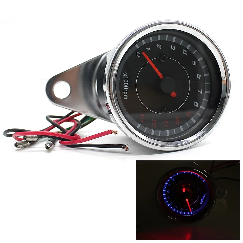 

Motorcycle Tachometer Pointer Instrument Retro Tachometer 12V LED Backlight