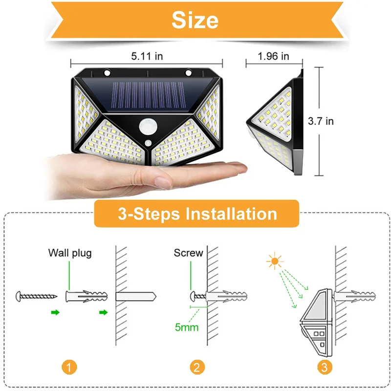 2/4/8 шт. водонепроницаемые светодиодсветильник лампы с датчиком движения|Уличные