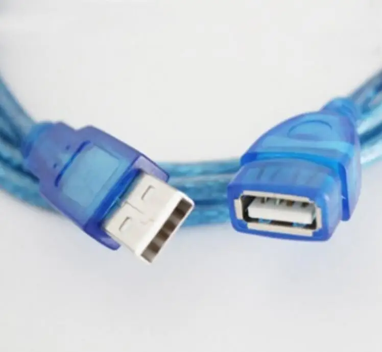 

USB cable factory direct sales full copper blue USB extension cable 3 meters USB male to female A / F data extension Data cable