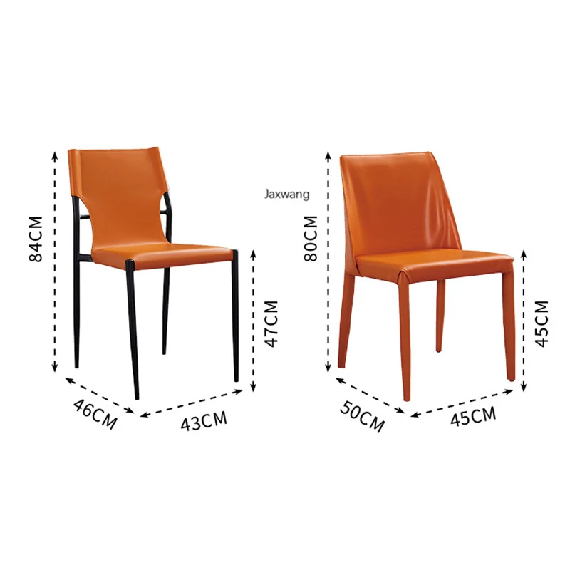 

Nordic Luxury Dining Chair Home Furniture Leisure Chair Designer Back Modern Leather Chair Industrial Saddle Chairs for Kitchen