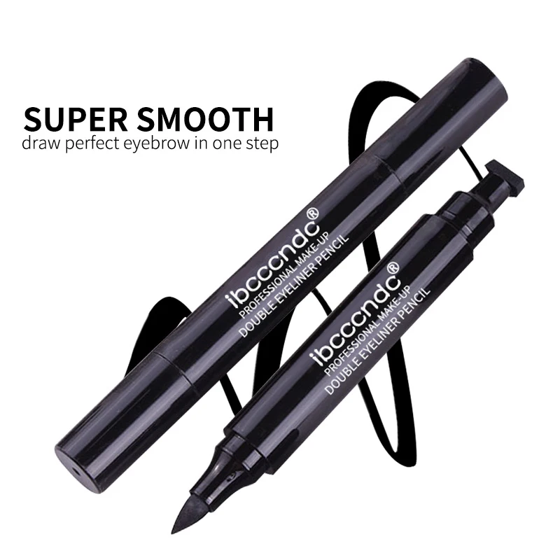 2 In1Black жидкая подводка для глаз маркер Карандаш Водонепроницаемый