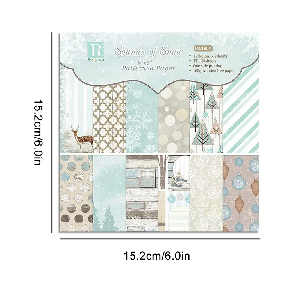

Paper Craft DIY Photo Album Scrapbook Paper Account Card Making Background Paper 6 Inch Single-Sided Pattern Paper Decoration