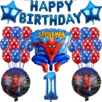 39pcsset hero theme cartoon characters aluminum foil balloon childrens birthday party inflatable toys room decoration