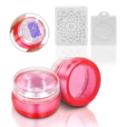 1 компл. Простой во французском стимпере для ногтей Monocle Clear Jelly Print Silicone Transfer скребок с рисунком Nail DIY шаблонные штампы