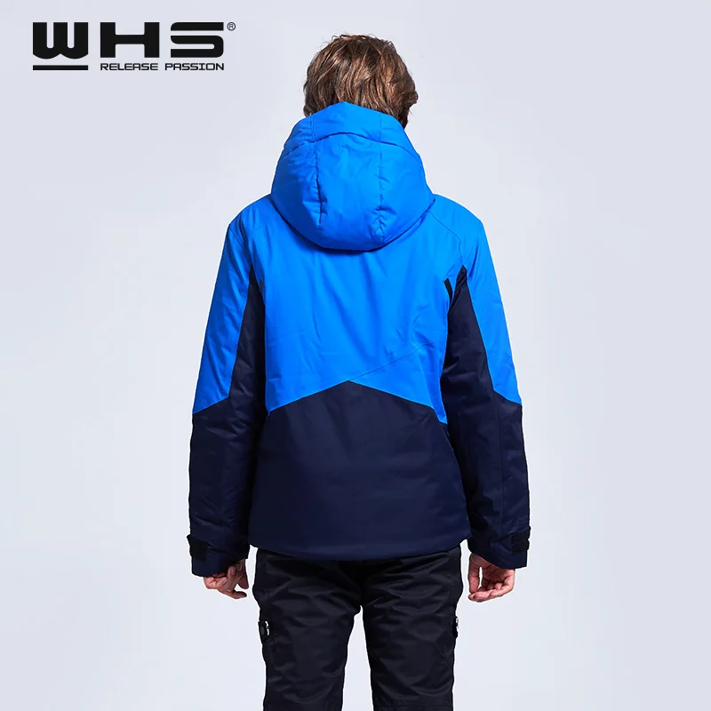 WHS, новинка, мужские уличные лыжные куртки, ветрозащитные мужские теплые пальто, мужская зимняя куртка, Подростковая облегающая одежда, мужская теплая куртка