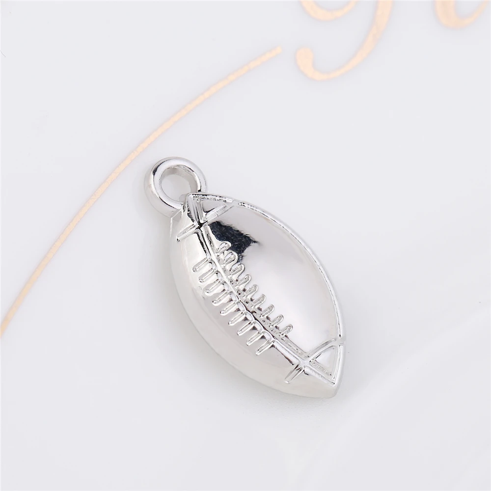 20 pcs Cool Sport Style Football Design Charms Fit Charm Bracelet Jewelry Accessories Antique Silvery DIY Handmade | Украшения и