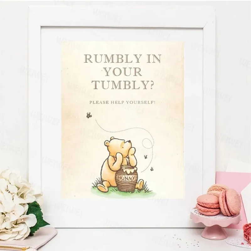 Декор детской комнаты Модульная картина мультфильм Винни-Пух постер холст